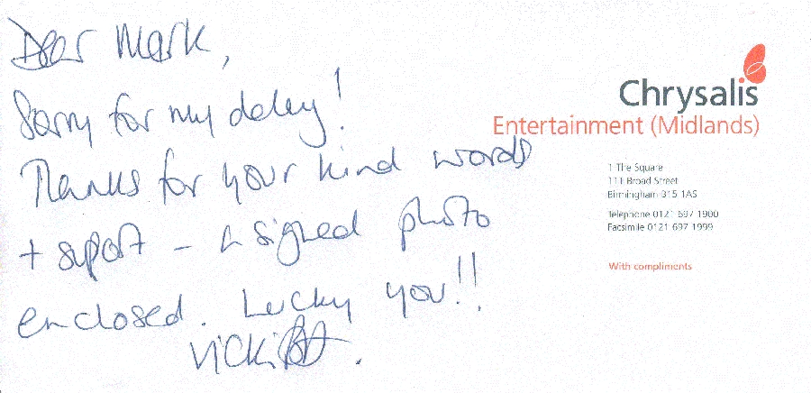 The note that came with it