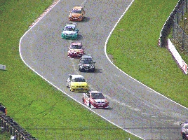 Current touring cars on the track