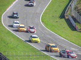 Current touring cars on the track