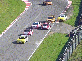 Current touring cars on the track